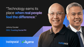 Johnny Escaler of Trusting Social PH and Jojo Gendrano of Kayana on their alternative credit score partnership for Filipinos