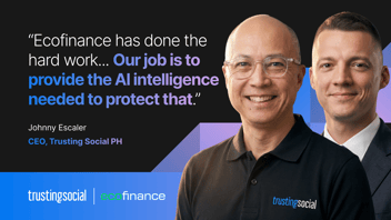 Johnny Escaler of Trusting Social PH and Ecofinance's Kirill Kalashnikov on their AI-driven KYC and fraud prevention partnership