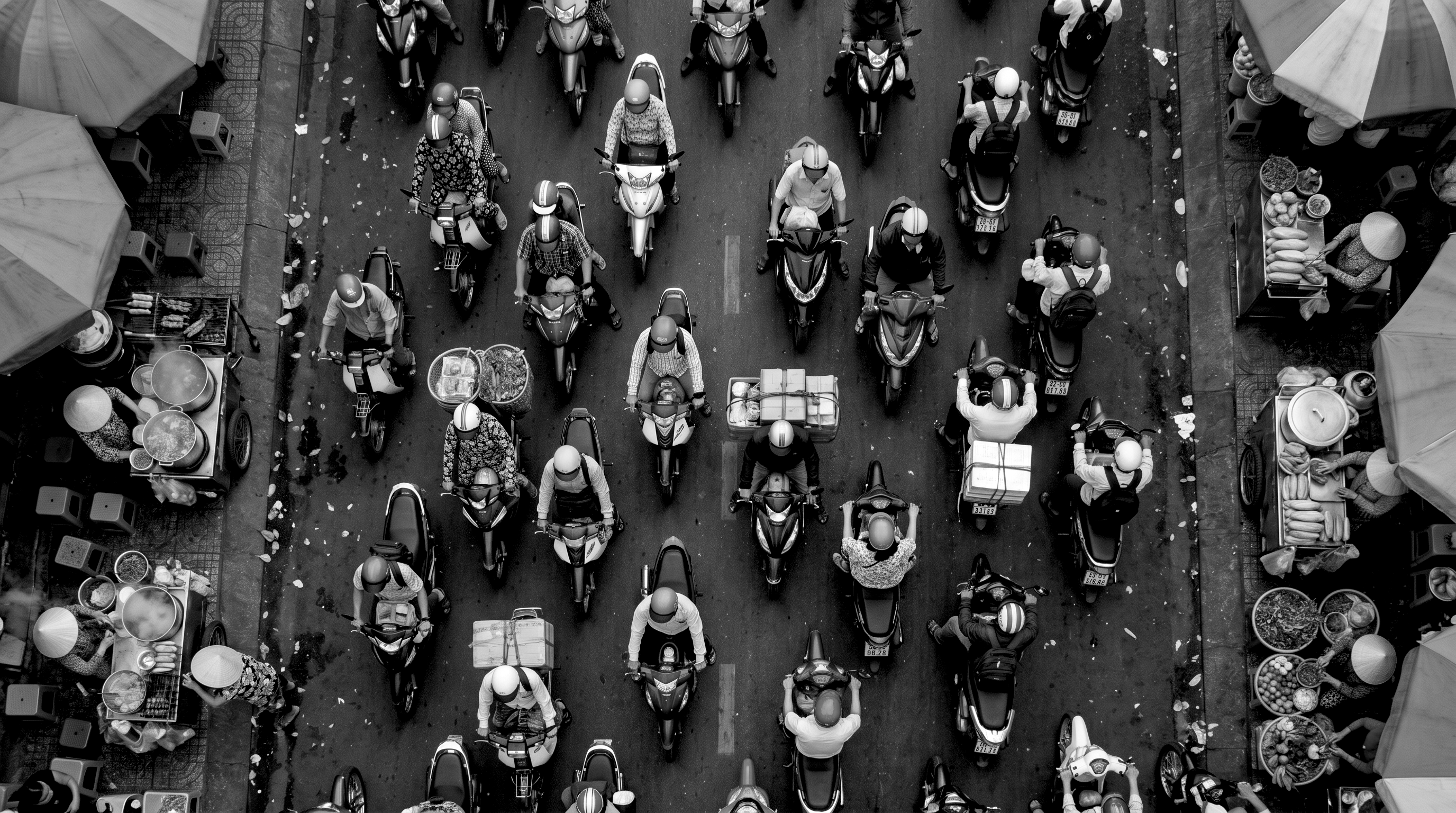 Top view of Motorists - Vietnam